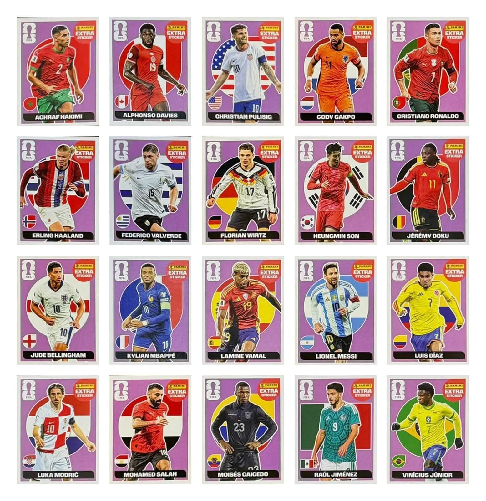 Coleção Legends LILÁS — seleção completa com 20 jogadores
